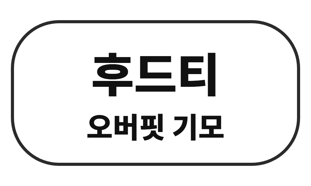 오버핏 기모 후드티 285g 단체티 주문제작 - 베어버스