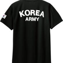 코리아아미티셔츠 화이트블랙 기능성 드라이 티셔츠