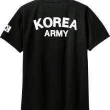 코리아아미티셔츠 화이트블랙 기능성 드라이 티셔츠
