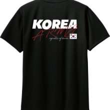 코리아아미티셔츠 화이트블랙흘림 기능성 드라이 티셔츠
