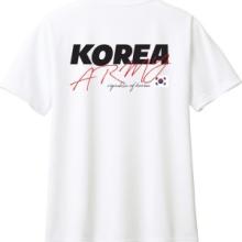 코리아아미티셔츠 블랙화이트흘림 기능성 드라이 티셔츠