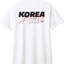 코리아아미티셔츠 블랙화이트흘림 기능성 드라이 티셔츠